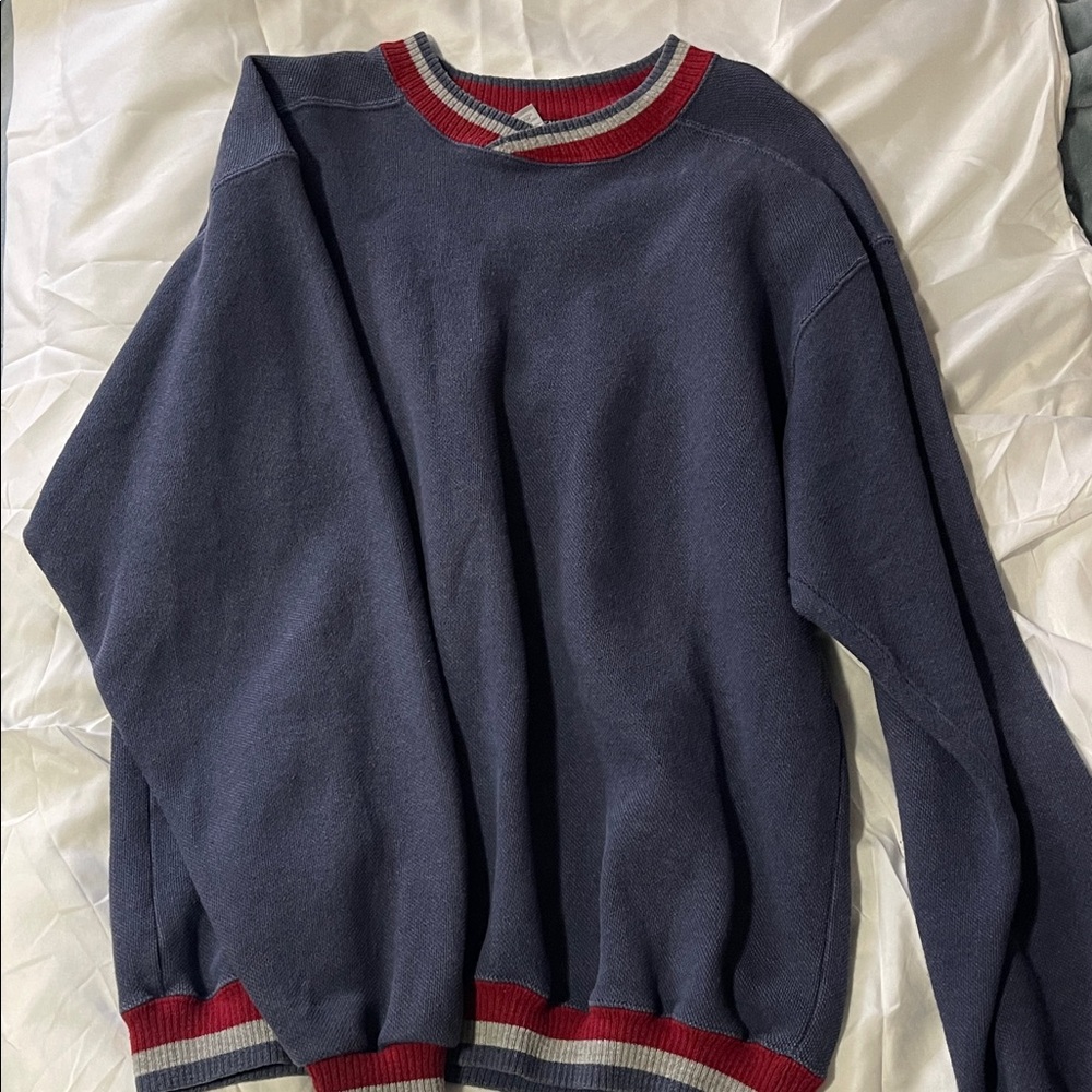 Russell Athletic Navy and Red Crewneck Sweater